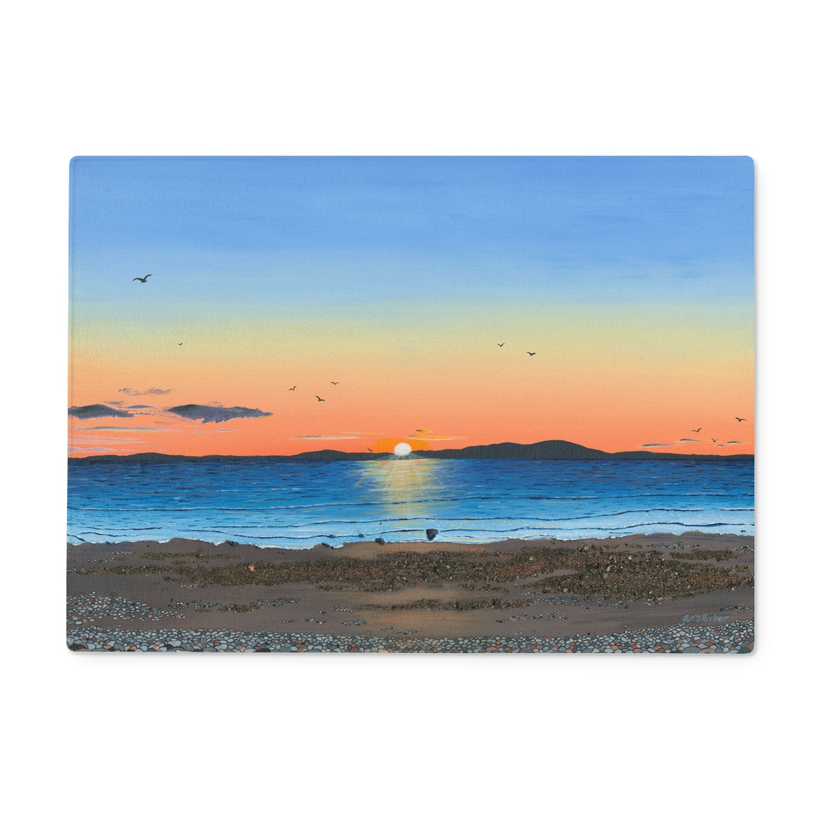 'Solway Serenade' design - Glass Chopping Board