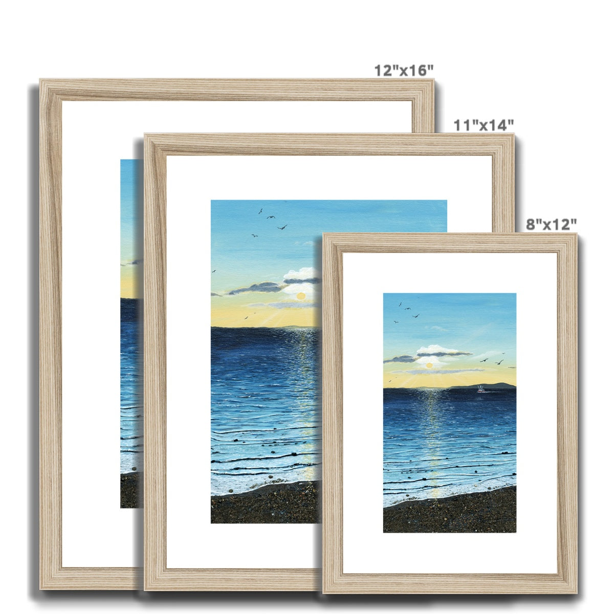 Sunset on the Solway Framed & Mounted Print