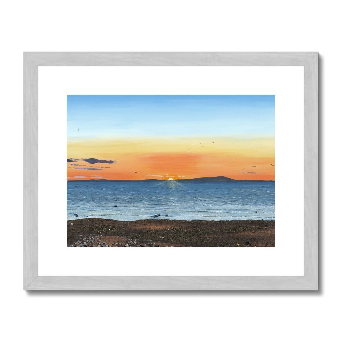 2. Sunset Over Criffel - Antique Framed & Mounted Print