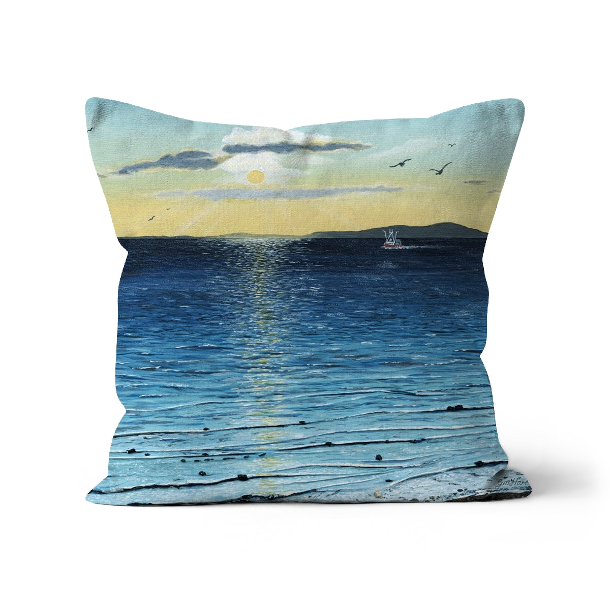 'Sunset on the Solway' design - Cushion