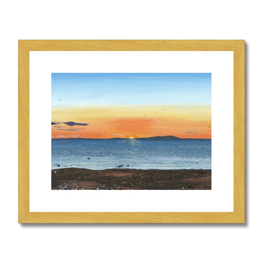 2. Sunset Over Criffel - Antique Framed & Mounted Print