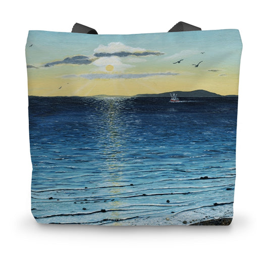 'Sunset on the Solway' design - Canvas Tote Bag